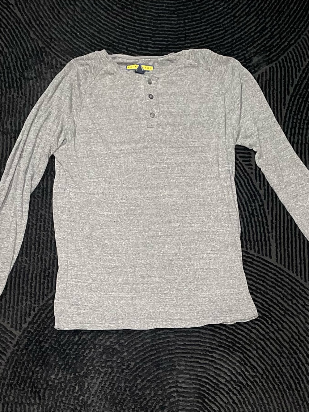 Prince & Fox Gray Long Sleeve Henley Top